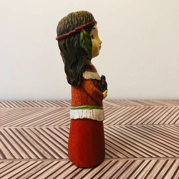 Hobby Lobby 2023 Native American Girl Holding Bird Harvest Thanksgiving - Picture 4 of 7